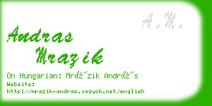 andras mrazik business card